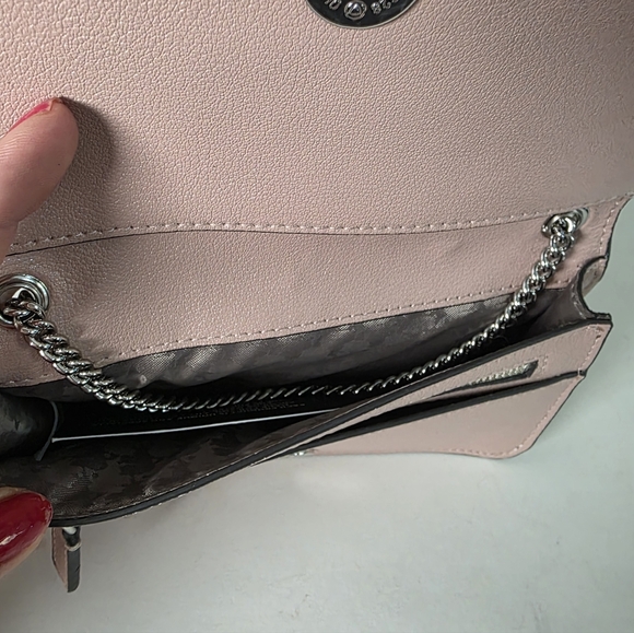 Karl Lagerfeld Paris Kosette Mini Shoulder Bag in a blush pink - Picture 7 of 11